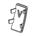 Fixings And Brackets - 2085789028 Covering Washer White Left [Electrolux Aeg]